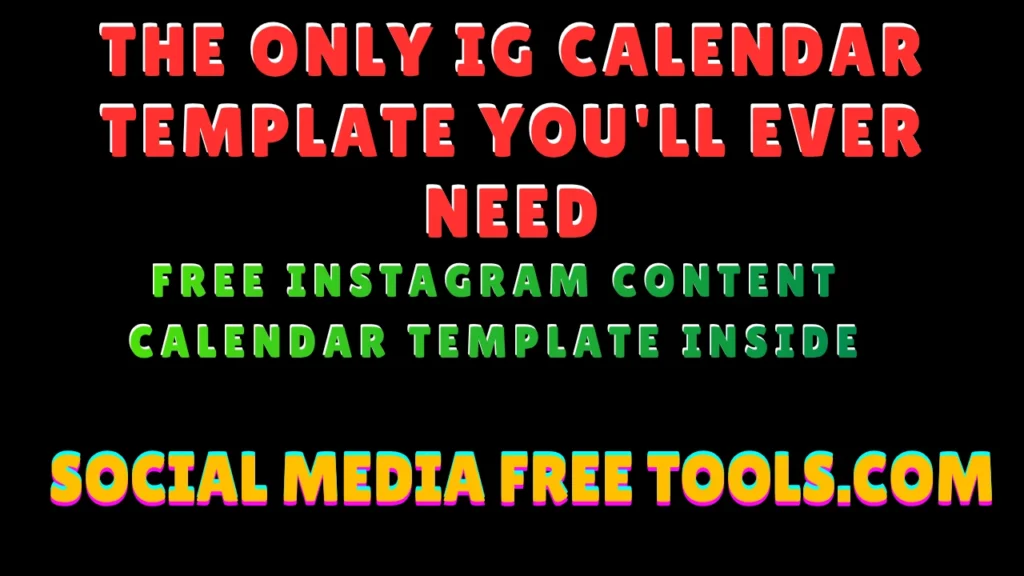 Create an Instagram Content Calendar Template